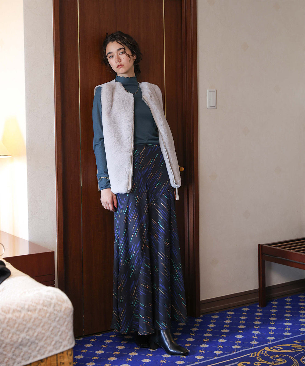 バイアスフレアスカート