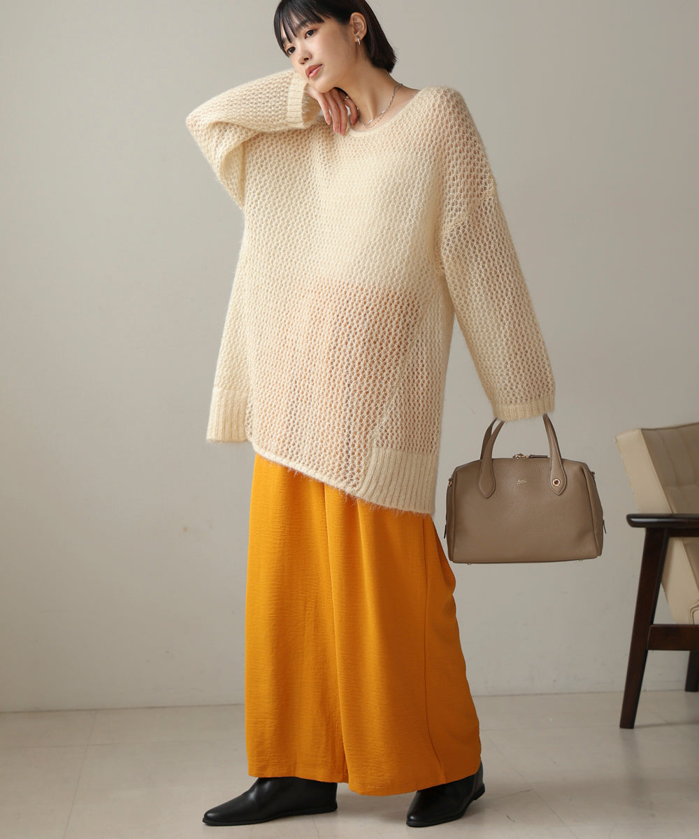 ネコヤーンラメシアーニット