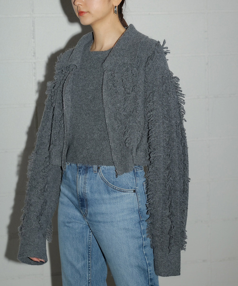 CROPPED TOPS+CARDIGAN