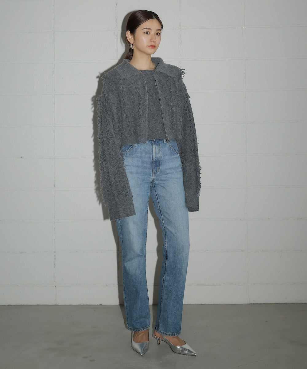 CROPPED TOPS+CARDIGAN