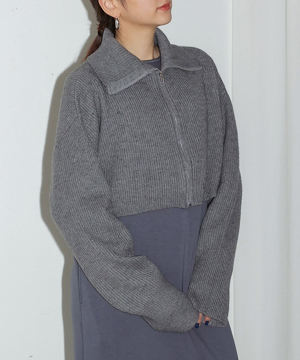 HIGH NECK KNIT+DRESS