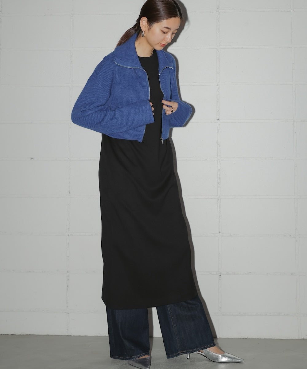 HIGH NECK KNIT+DRESS