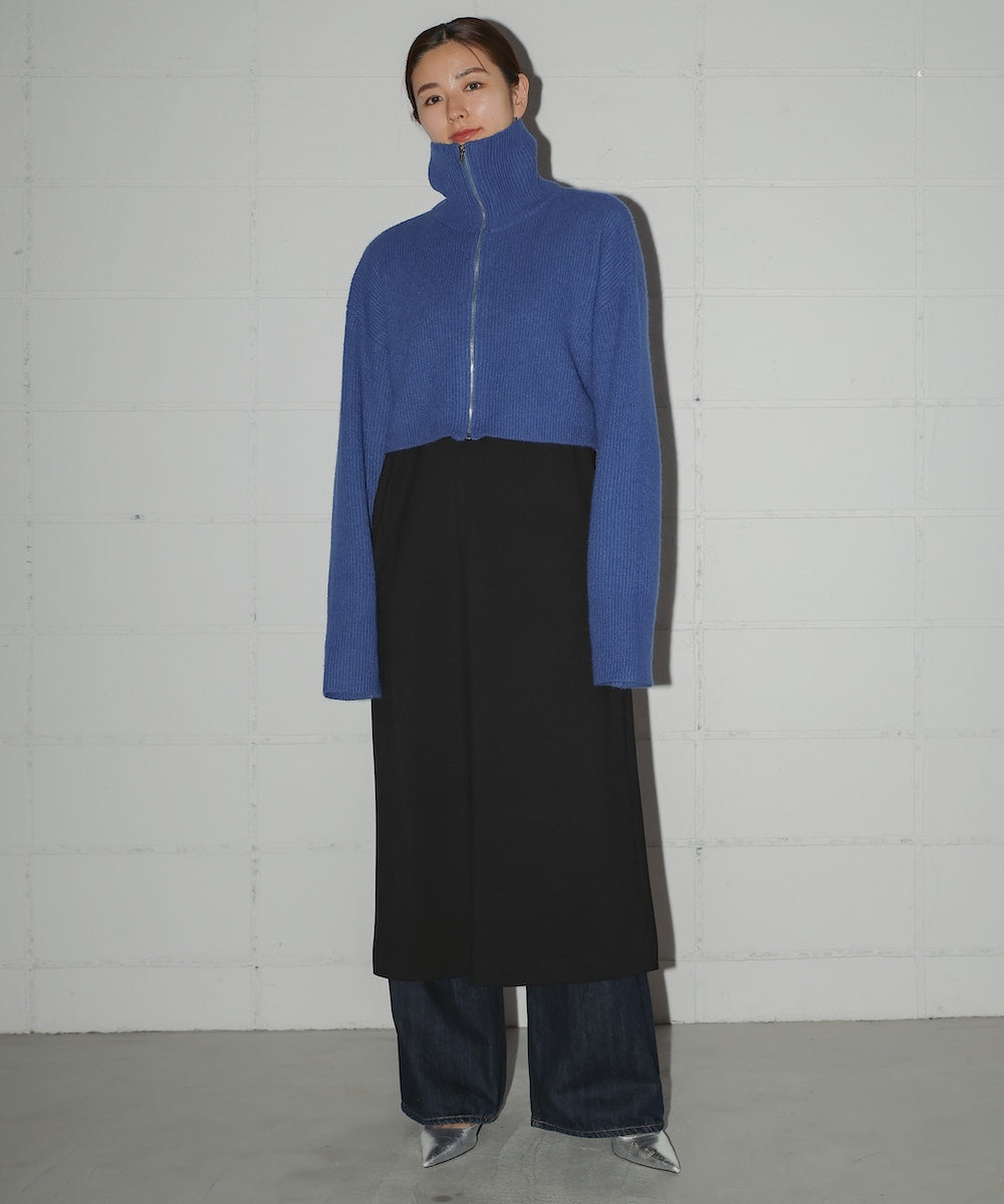 HIGH NECK KNIT+DRESS