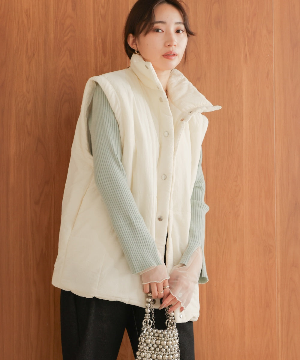 袖取り外し2WAYミドルキルティングジャケット