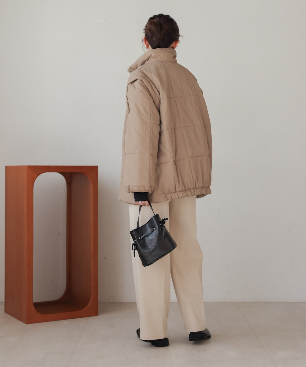 袖取り外し2WAYミドルキルティングジャケット