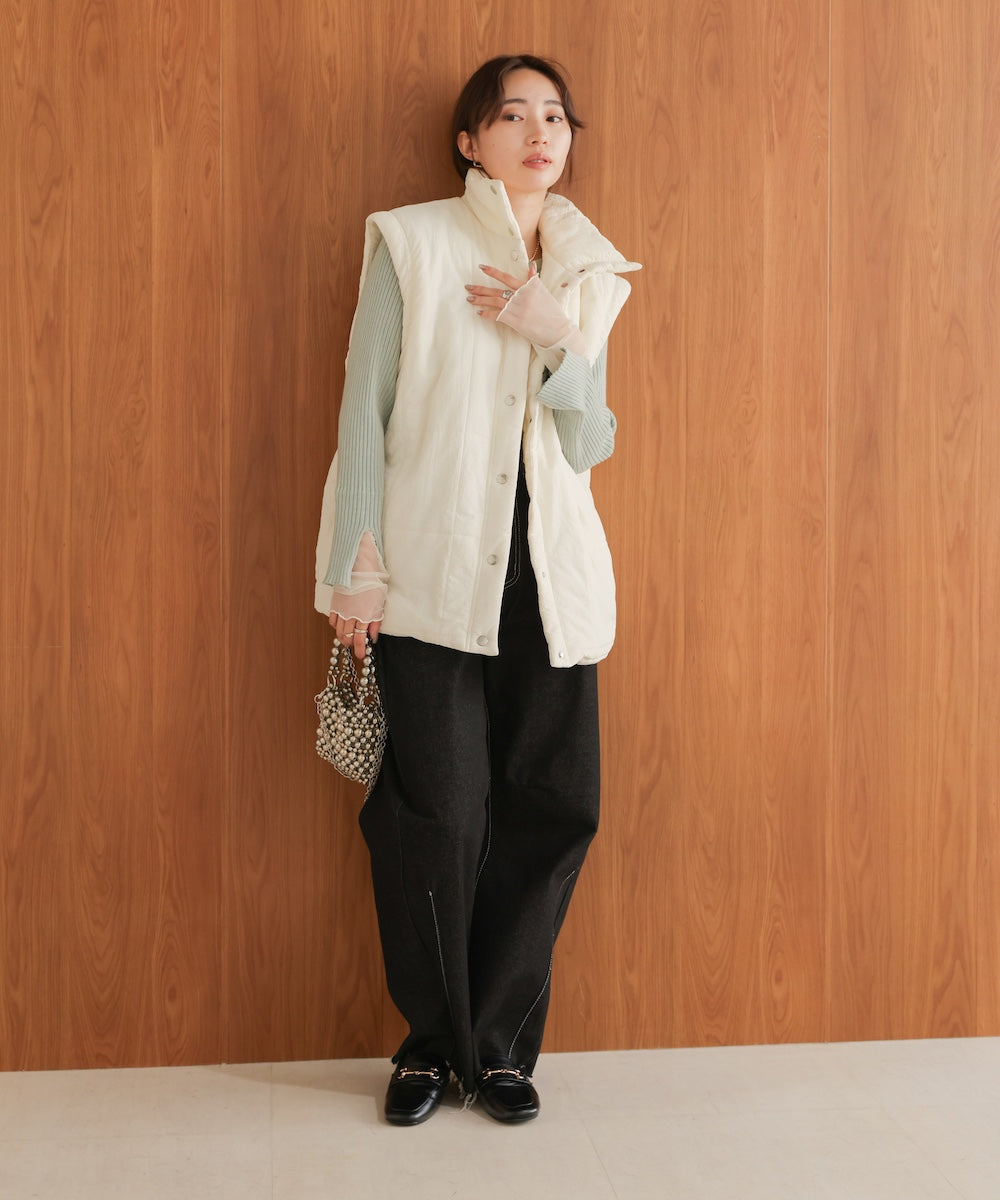 袖取り外し2WAYミドルキルティングジャケット