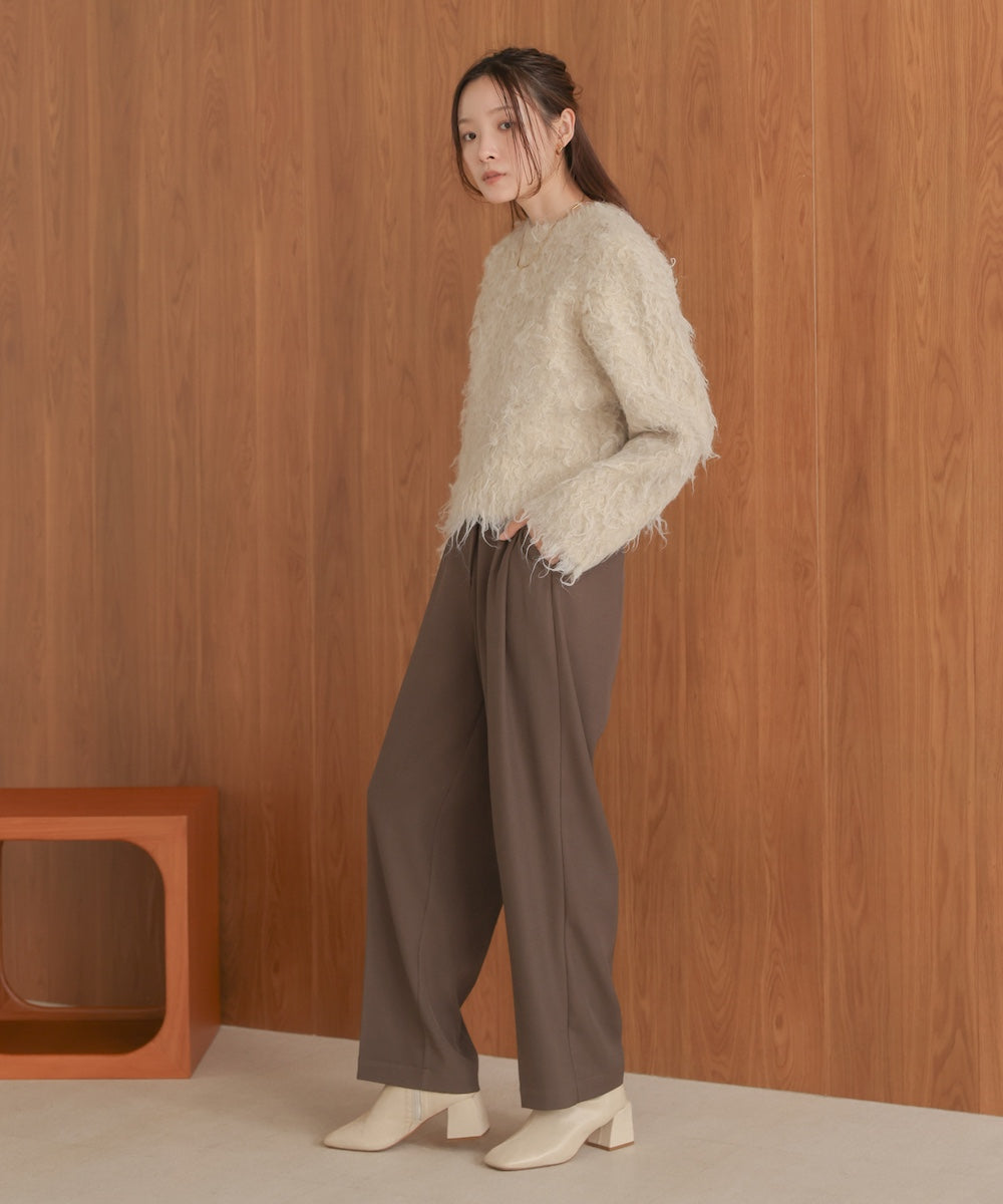 MIXシャギーニットカーディガン