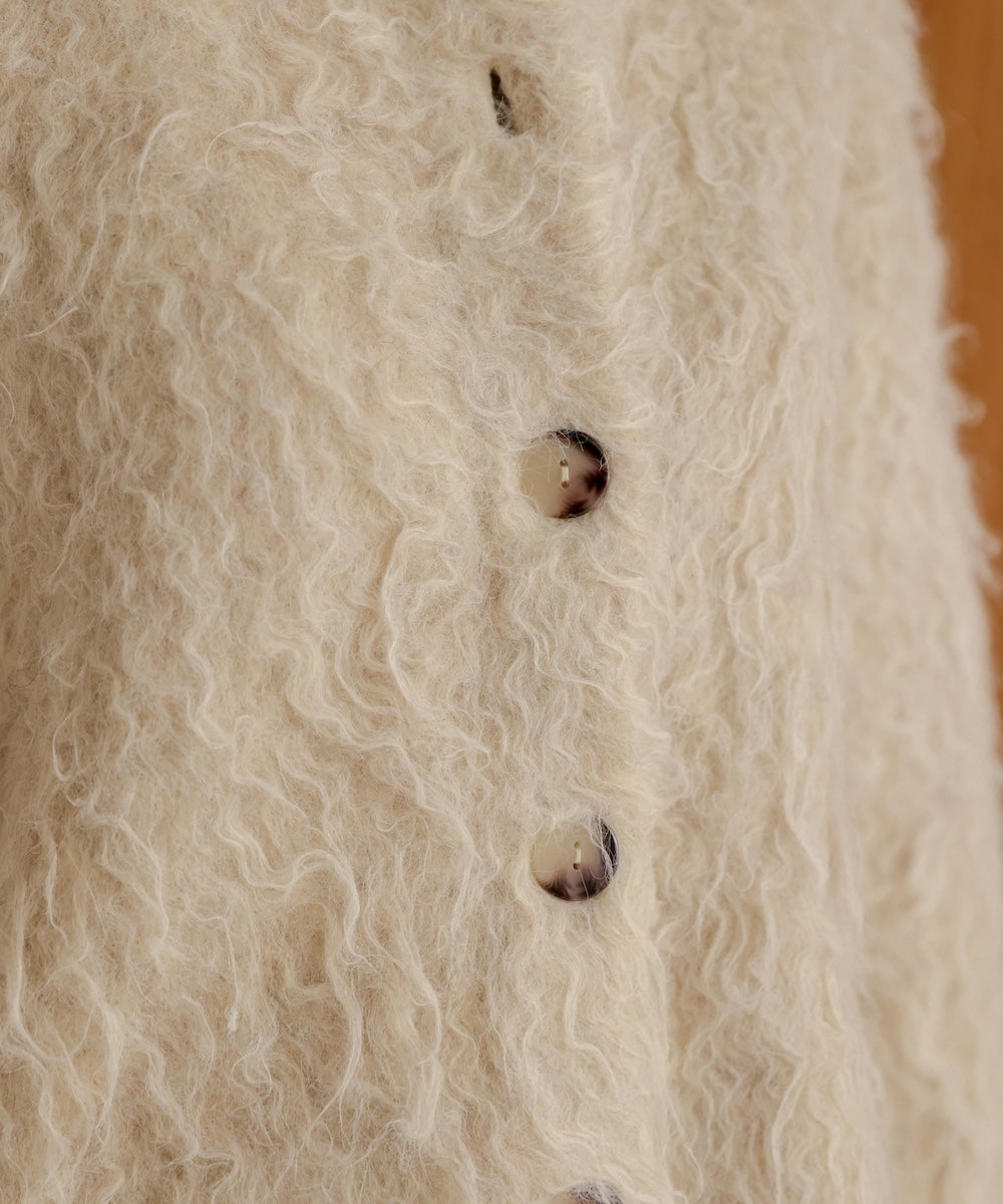 MIXシャギーニットカーディガン