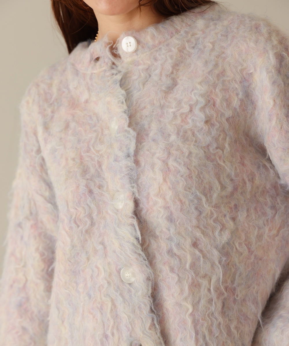 MIXシャギーニットカーディガン