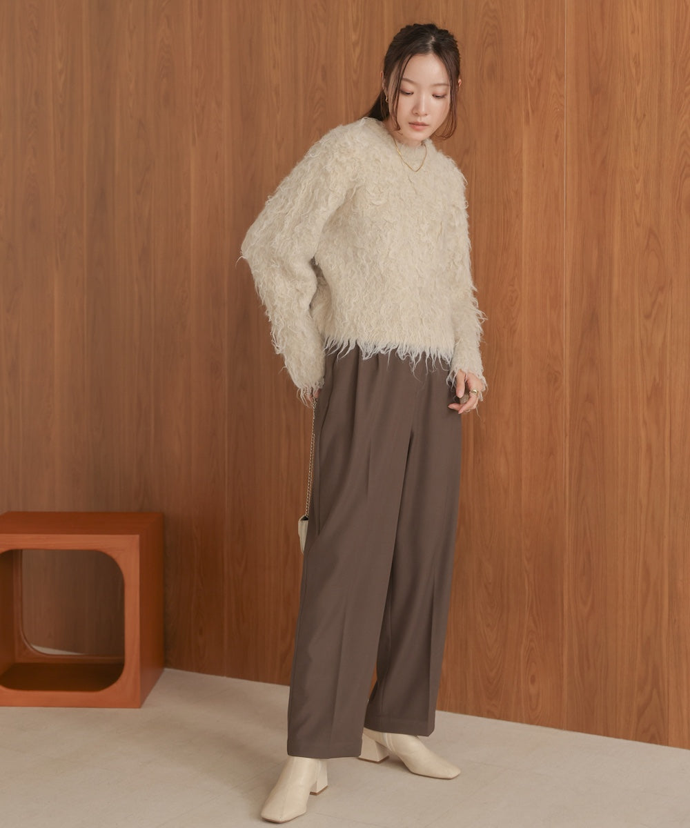 MIXシャギーニットカーディガン