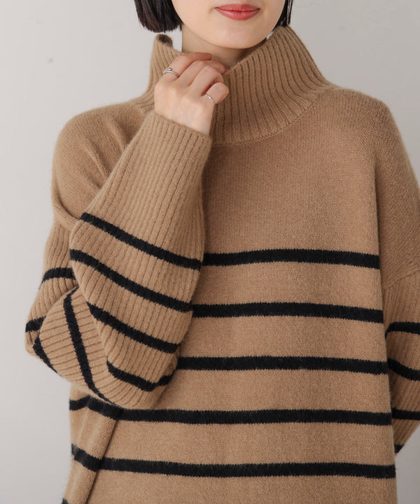 ハイネックIラインニットワンピース