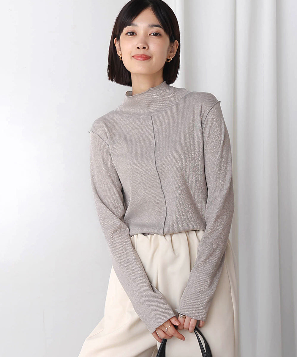 【再入荷】シルバーラメハイネックインナー