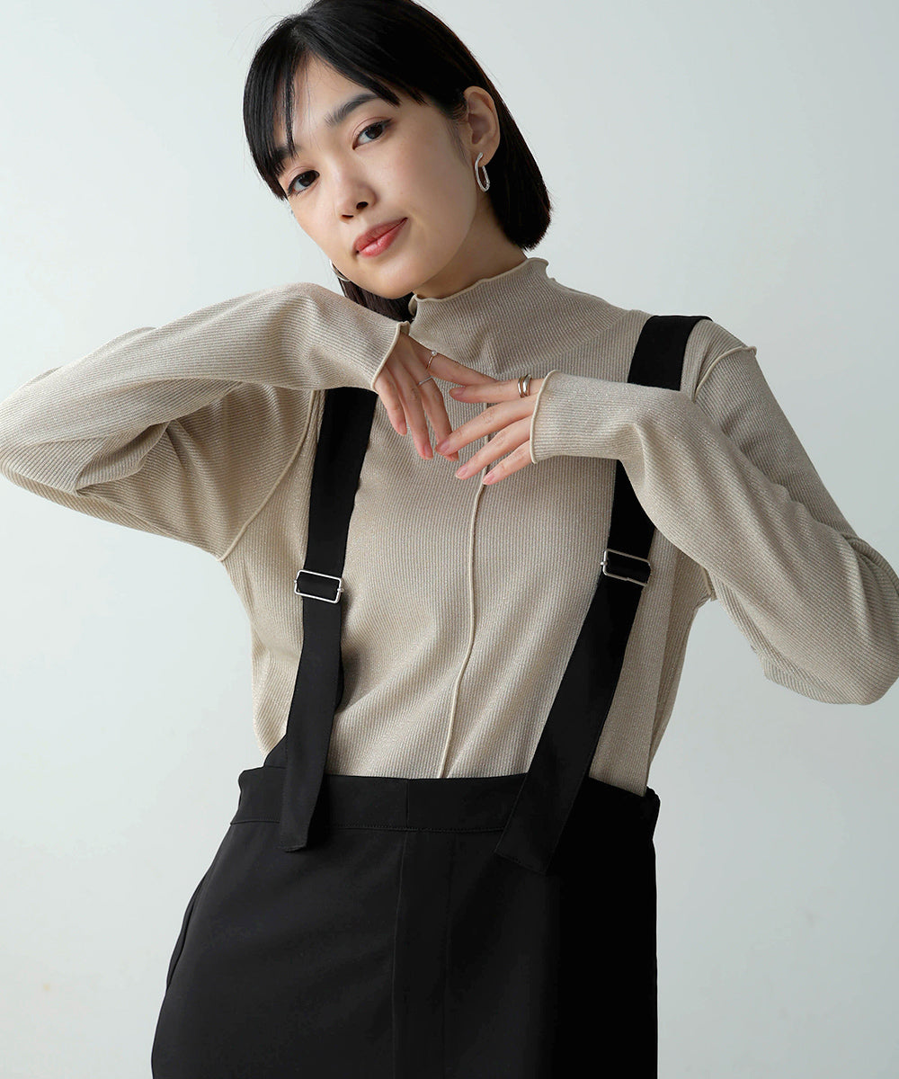【再入荷】シルバーラメハイネックインナー