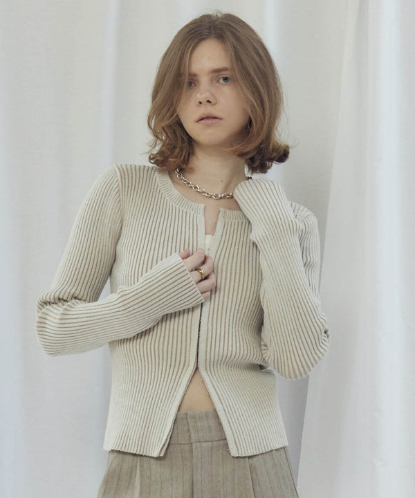 CREW NECK CARDIGAN