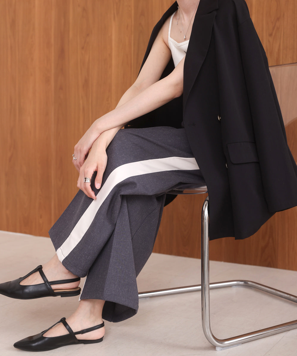 【S・Mサイズ展開】2WAYセンタープレスサイドラインパンツ