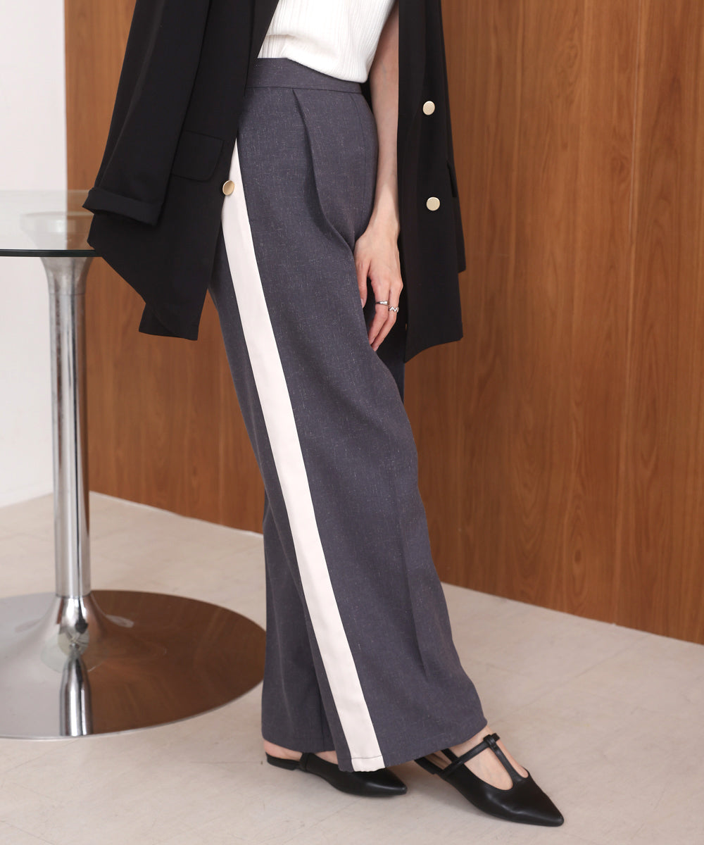 【S・Mサイズ展開】2WAYセンタープレスサイドラインパンツ