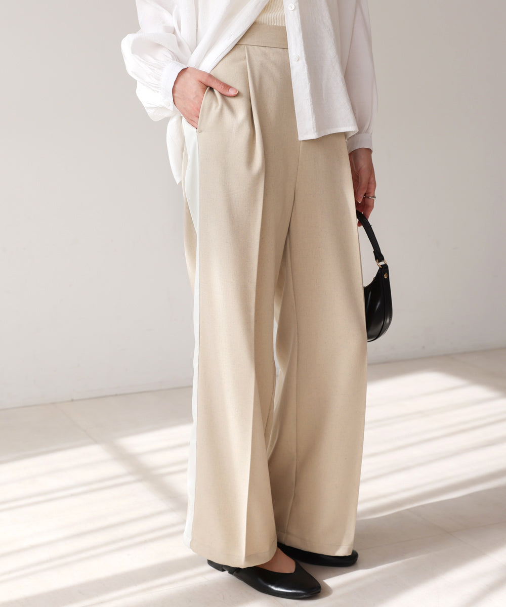 【S・Mサイズ展開】2WAYセンタープレスサイドラインパンツ