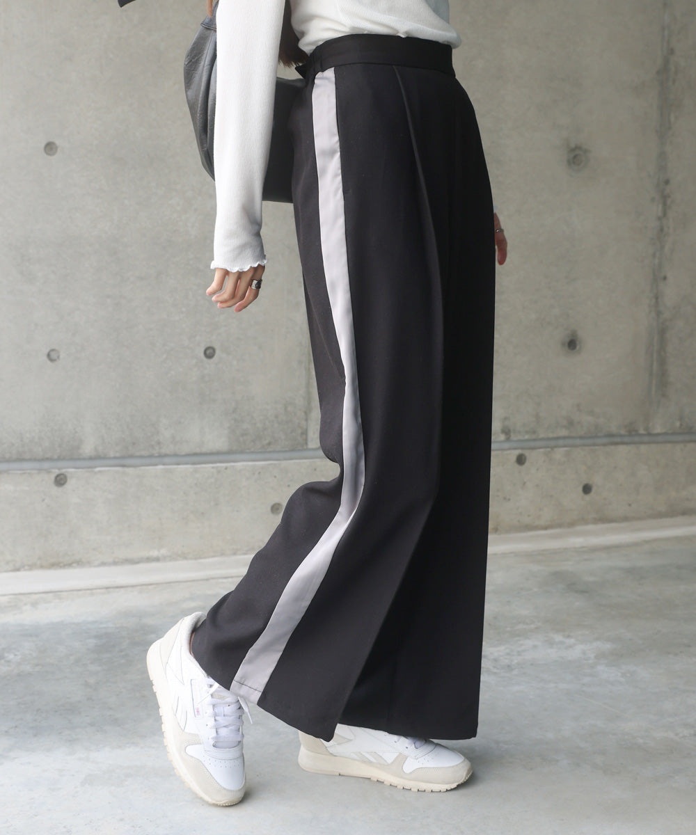 【S・Mサイズ展開】2WAYセンタープレスサイドラインパンツ