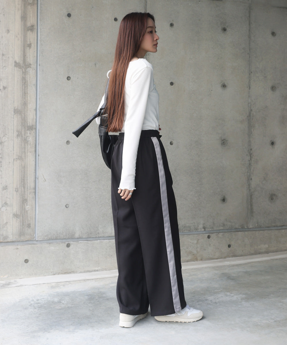 【S・Mサイズ展開】2WAYセンタープレスサイドラインパンツ