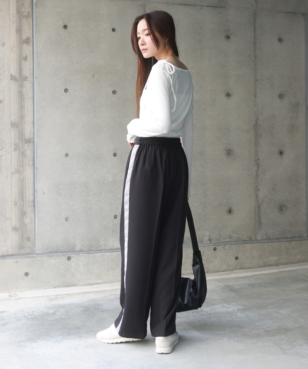 【S・Mサイズ展開】2WAYセンタープレスサイドラインパンツ