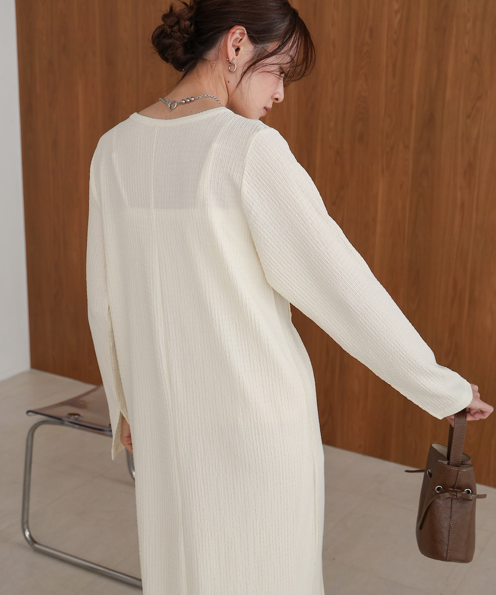 【低身長さん向けサイズあり】レイヤードデザインカットワンピース