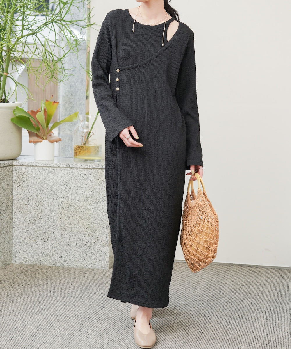 【低身長さん向けサイズあり】レイヤードデザインカットワンピース