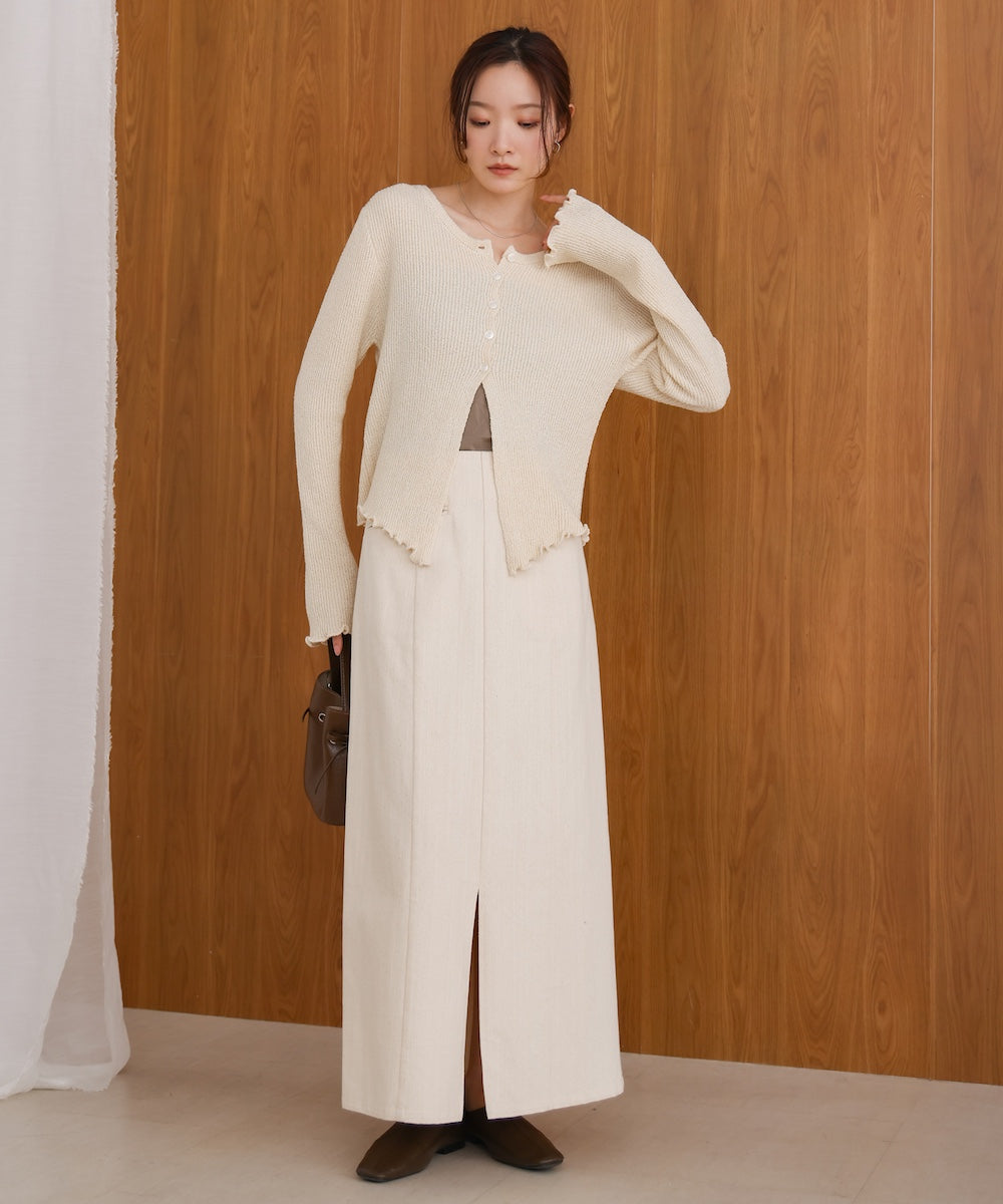 ヘムメロウスリットカーディガン