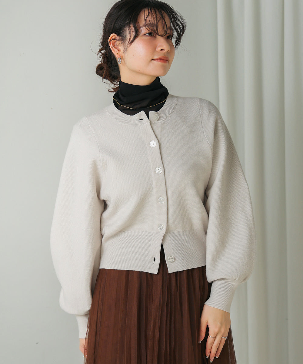 袖ドルマンニットカーディガン