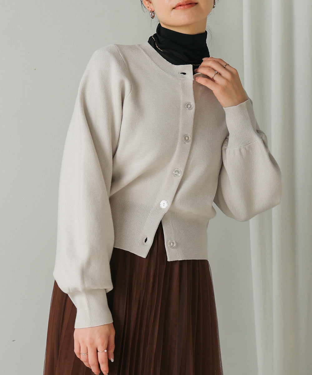 袖ドルマンニットカーディガン