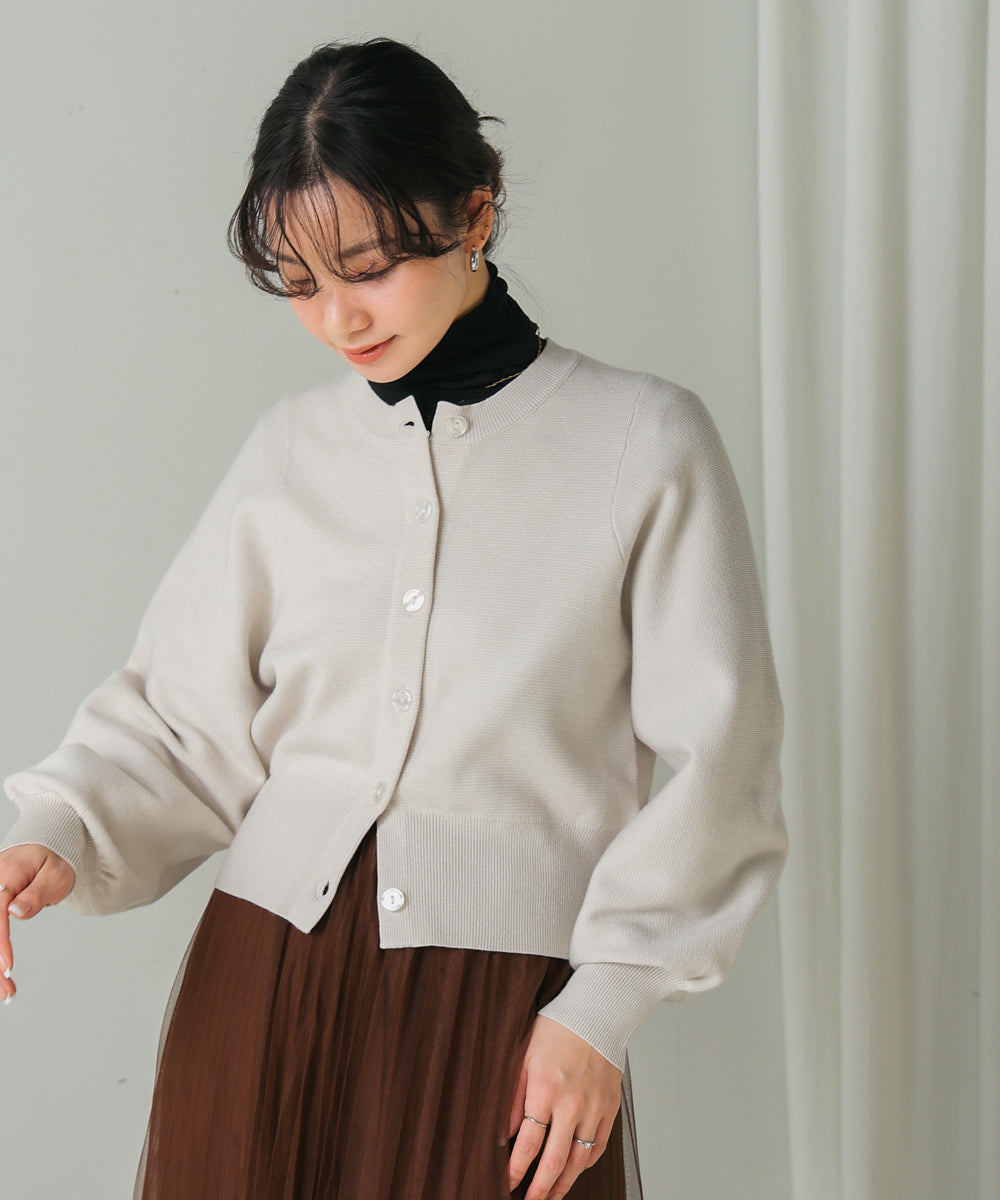 袖ドルマンニットカーディガン