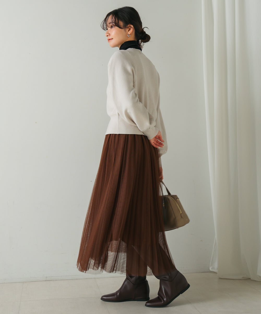 袖ドルマンニットカーディガン