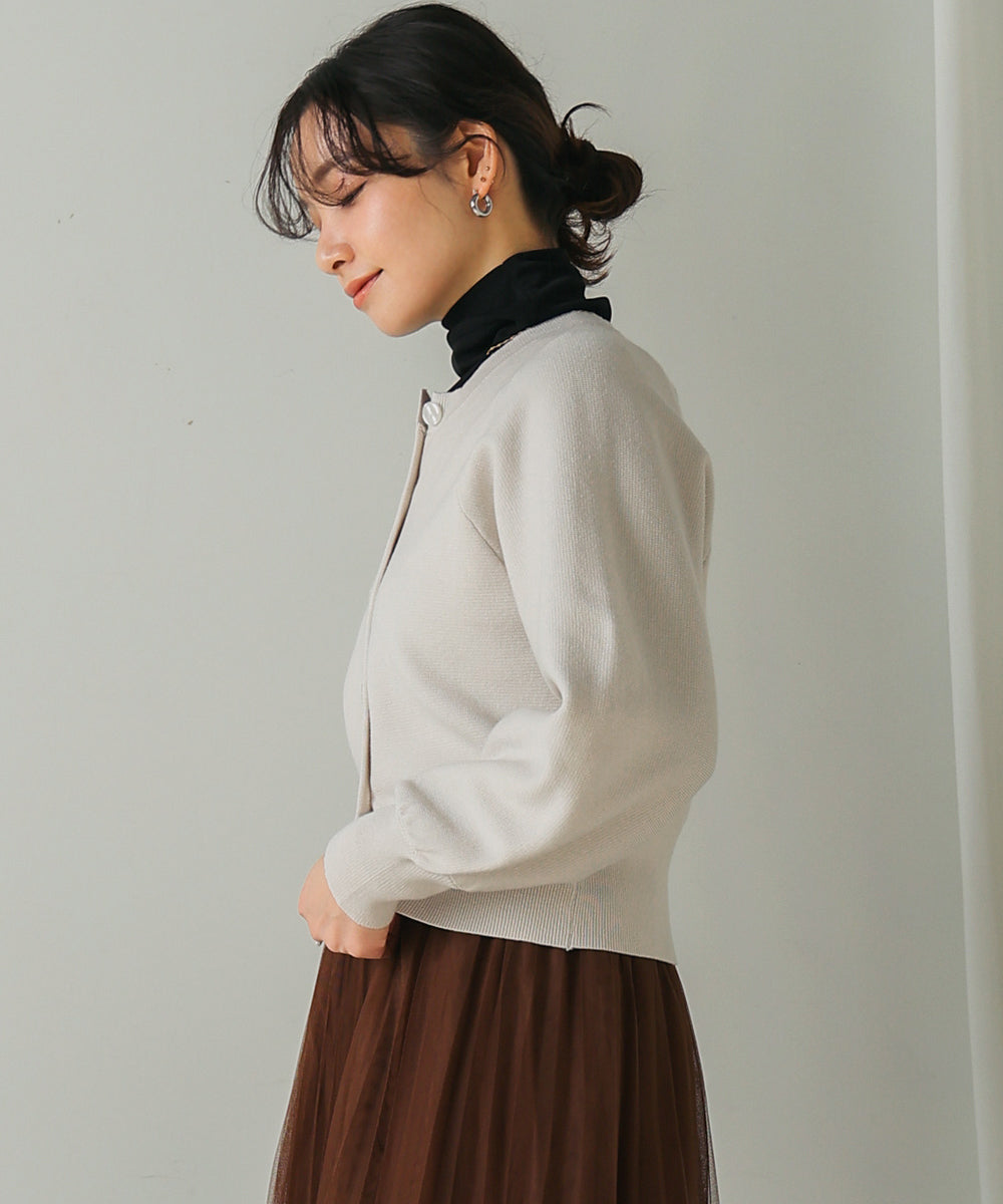 袖ドルマンニットカーディガン