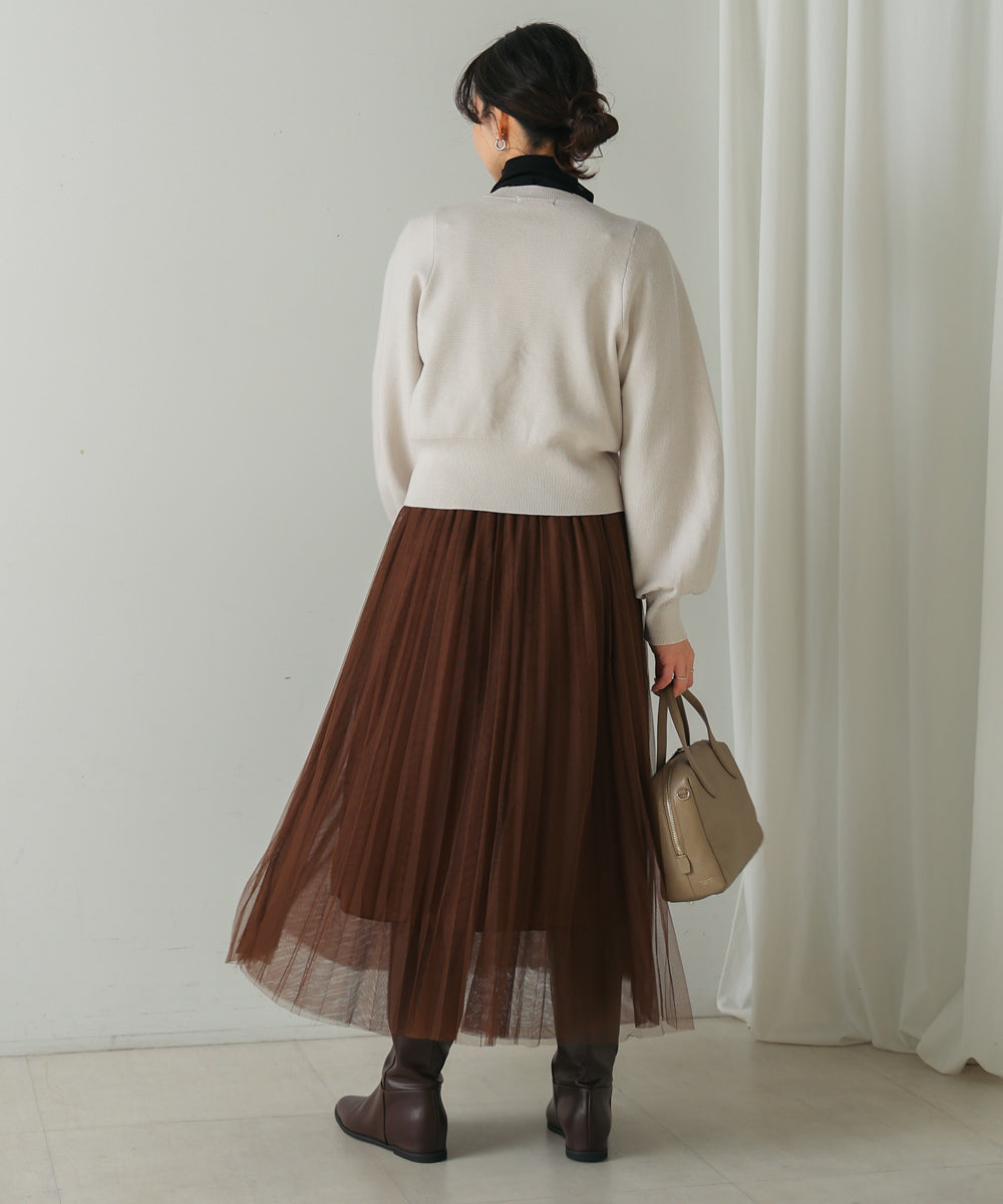 袖ドルマンニットカーディガン