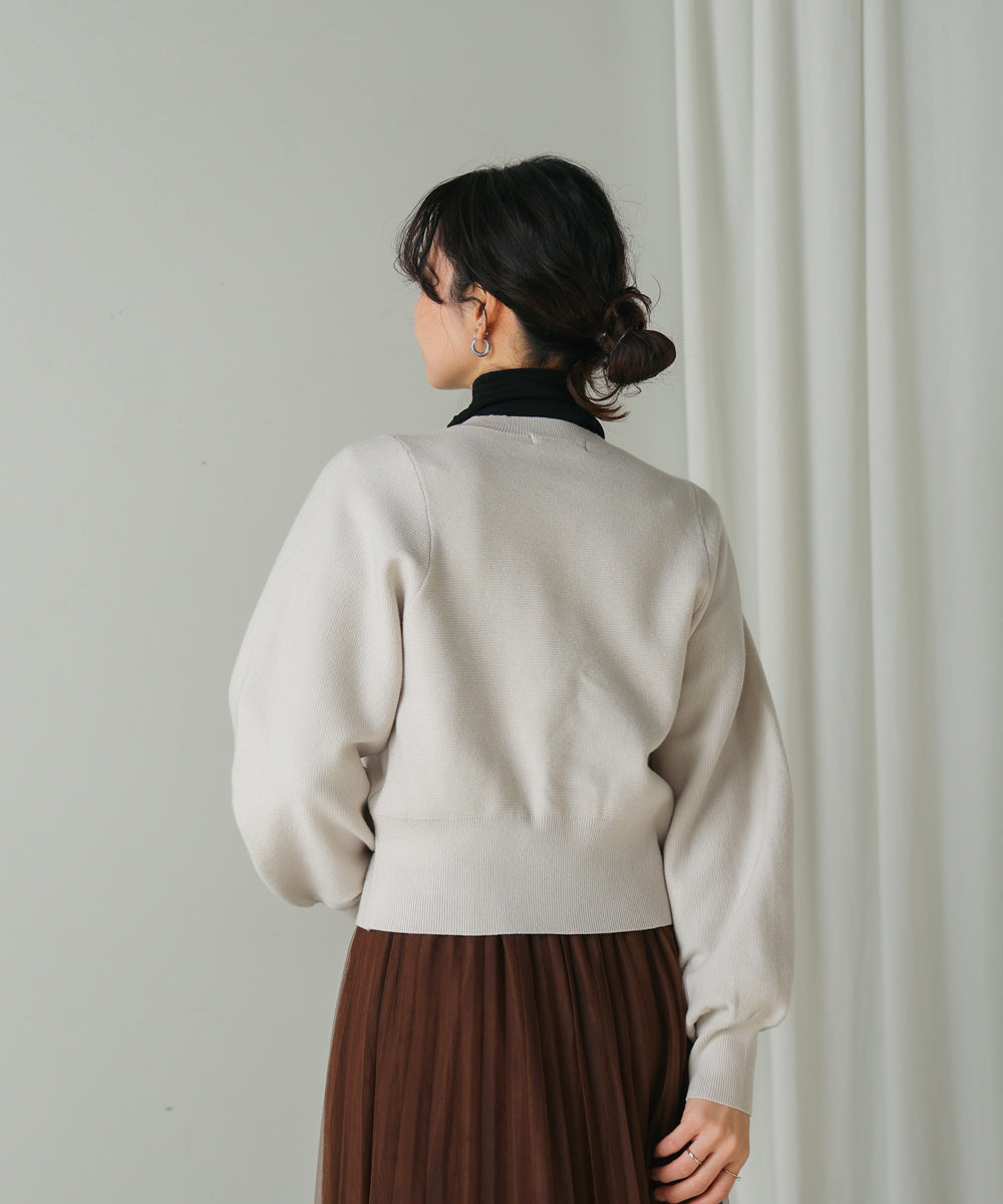 袖ドルマンニットカーディガン