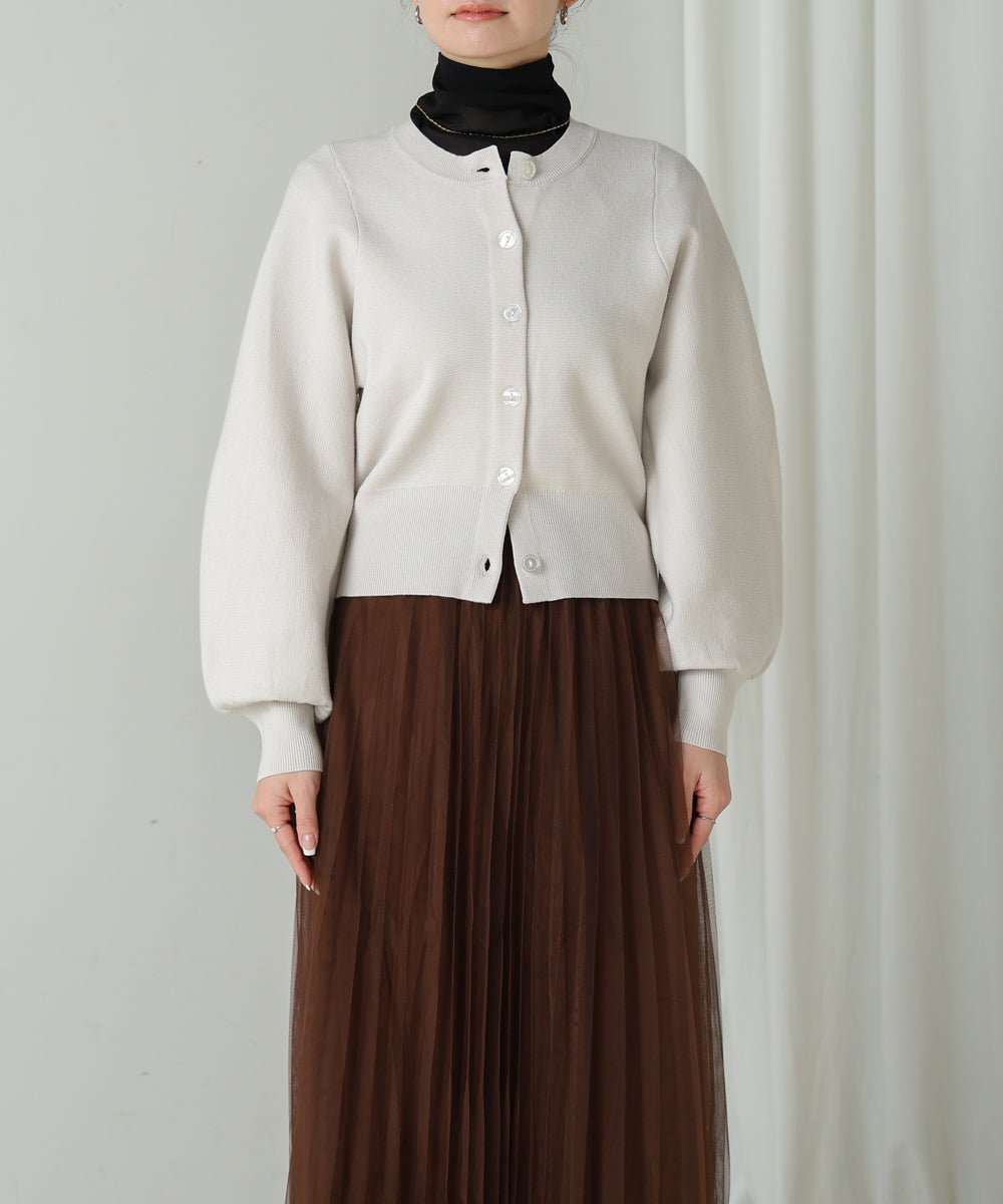 袖ドルマンニットカーディガン
