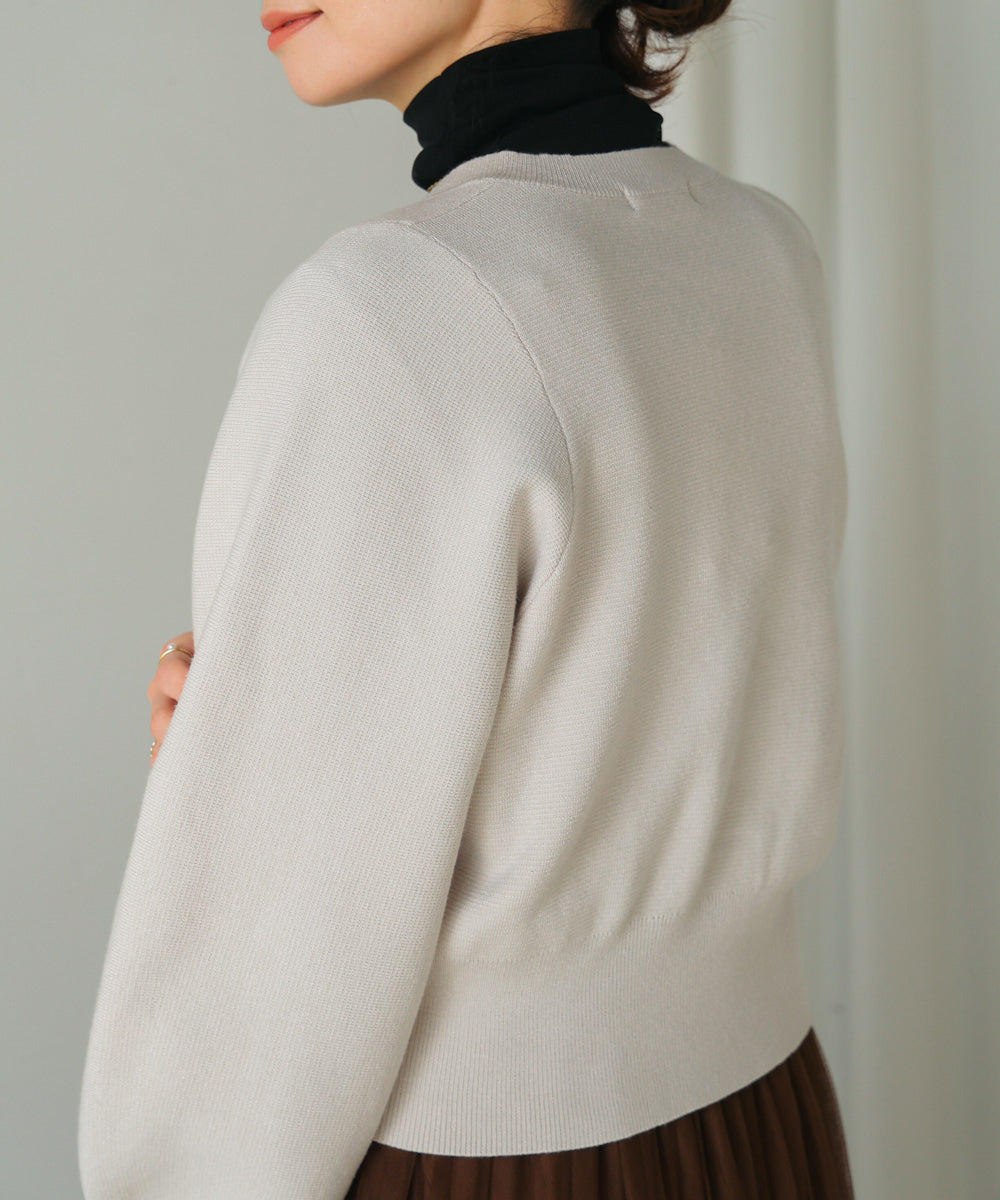 袖ドルマンニットカーディガン