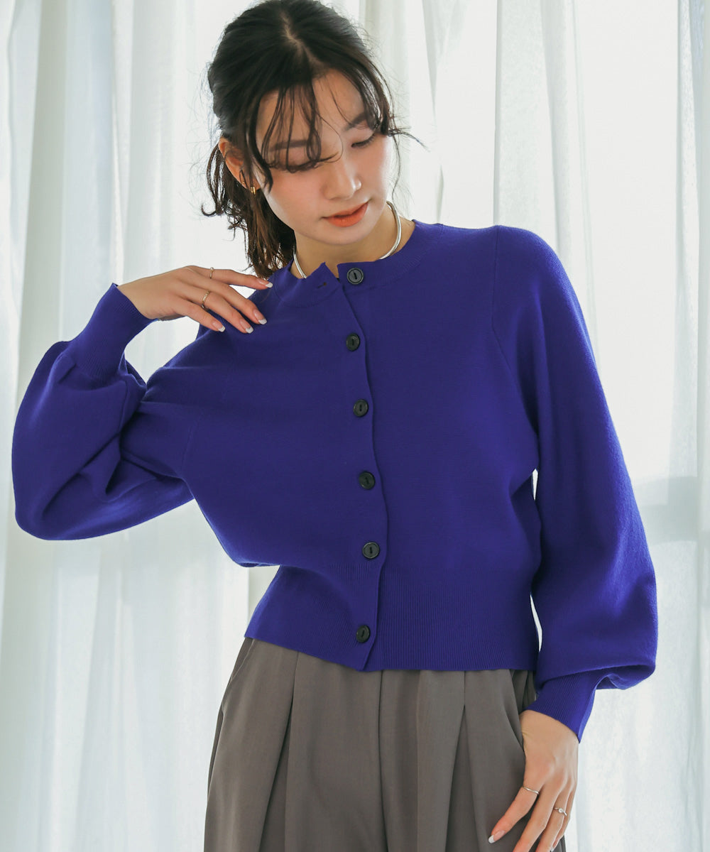 袖ドルマンニットカーディガン