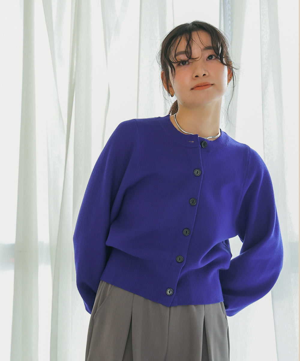 袖ドルマンニットカーディガン
