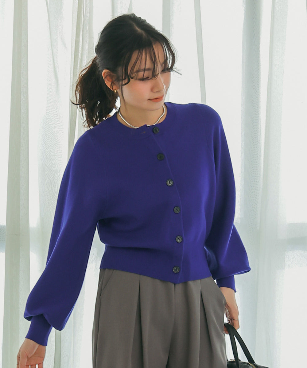 袖ドルマンニットカーディガン