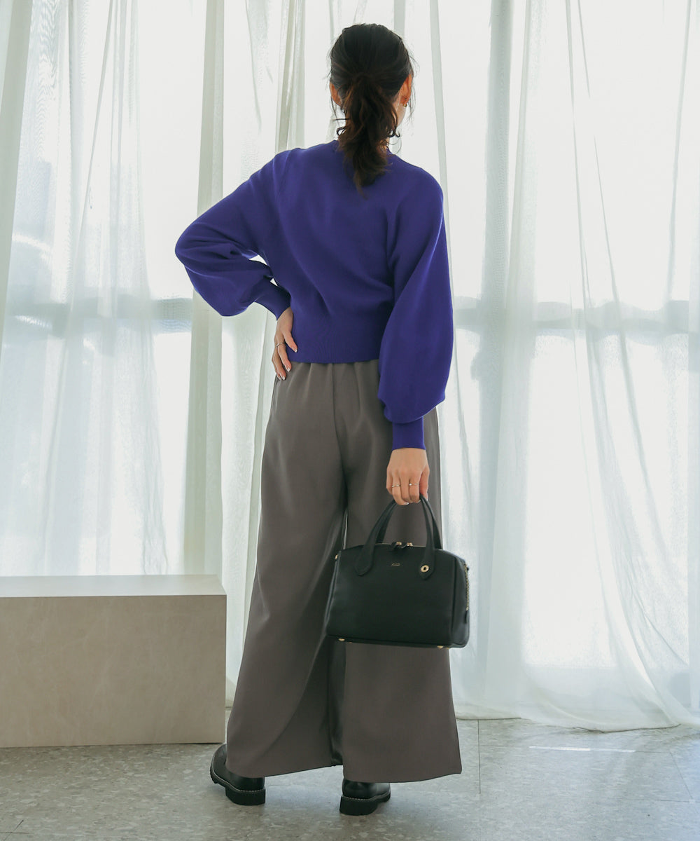 袖ドルマンニットカーディガン