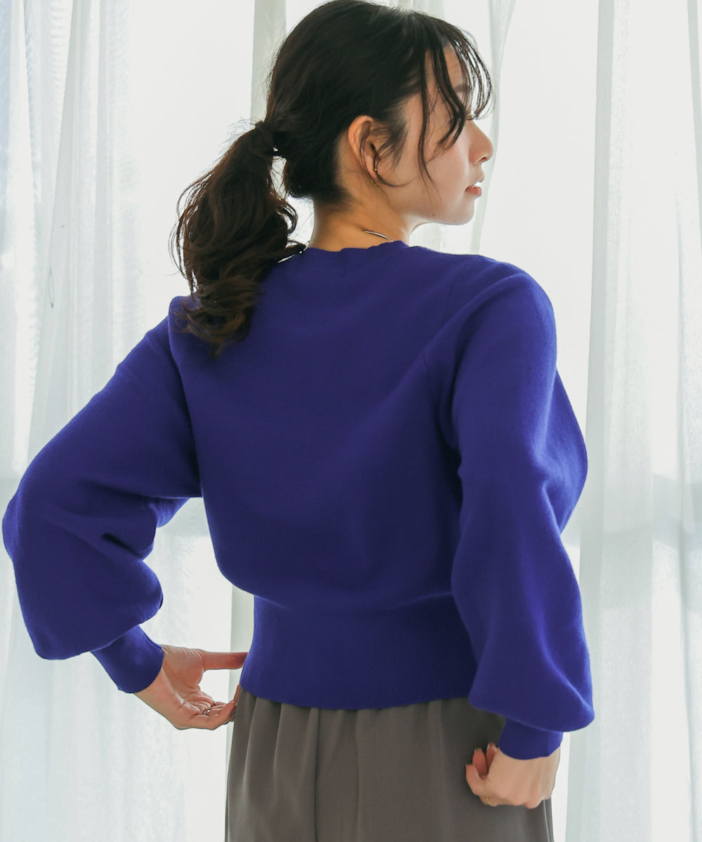 袖ドルマンニットカーディガン