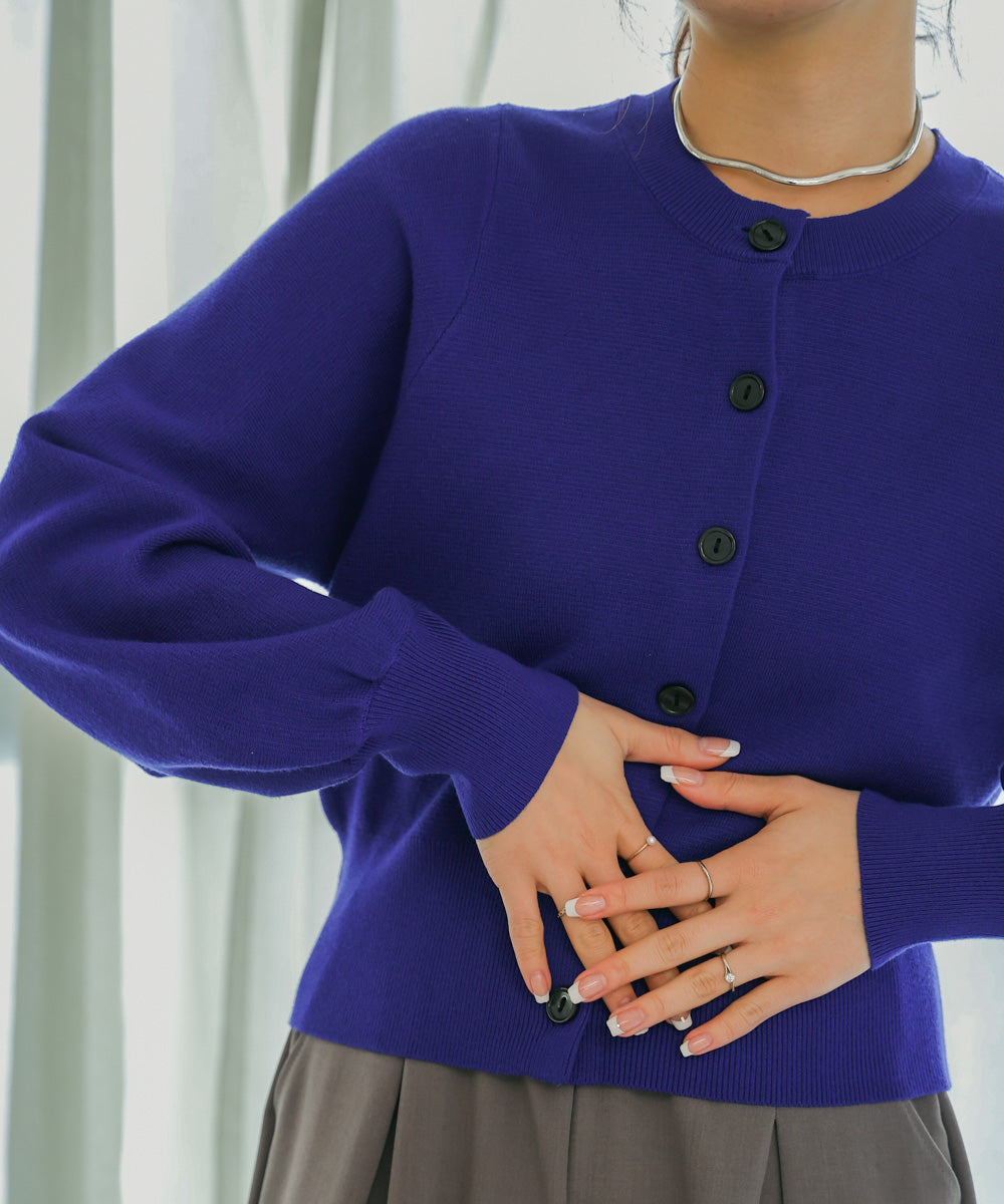 袖ドルマンニットカーディガン
