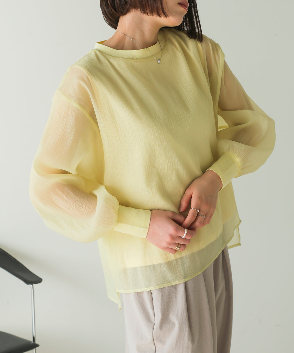 シアーレイヤードプルオーバー