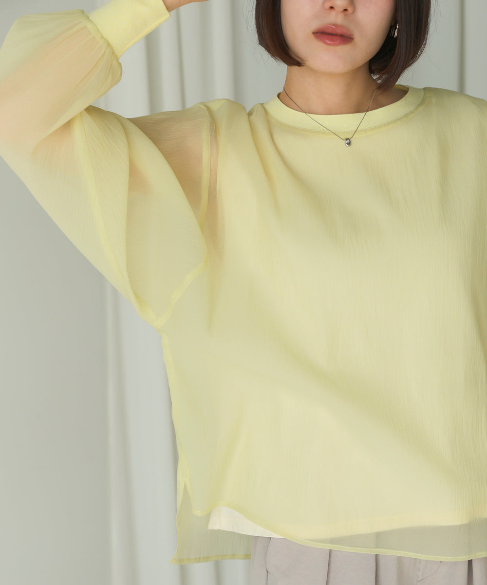 シアーレイヤードプルオーバー