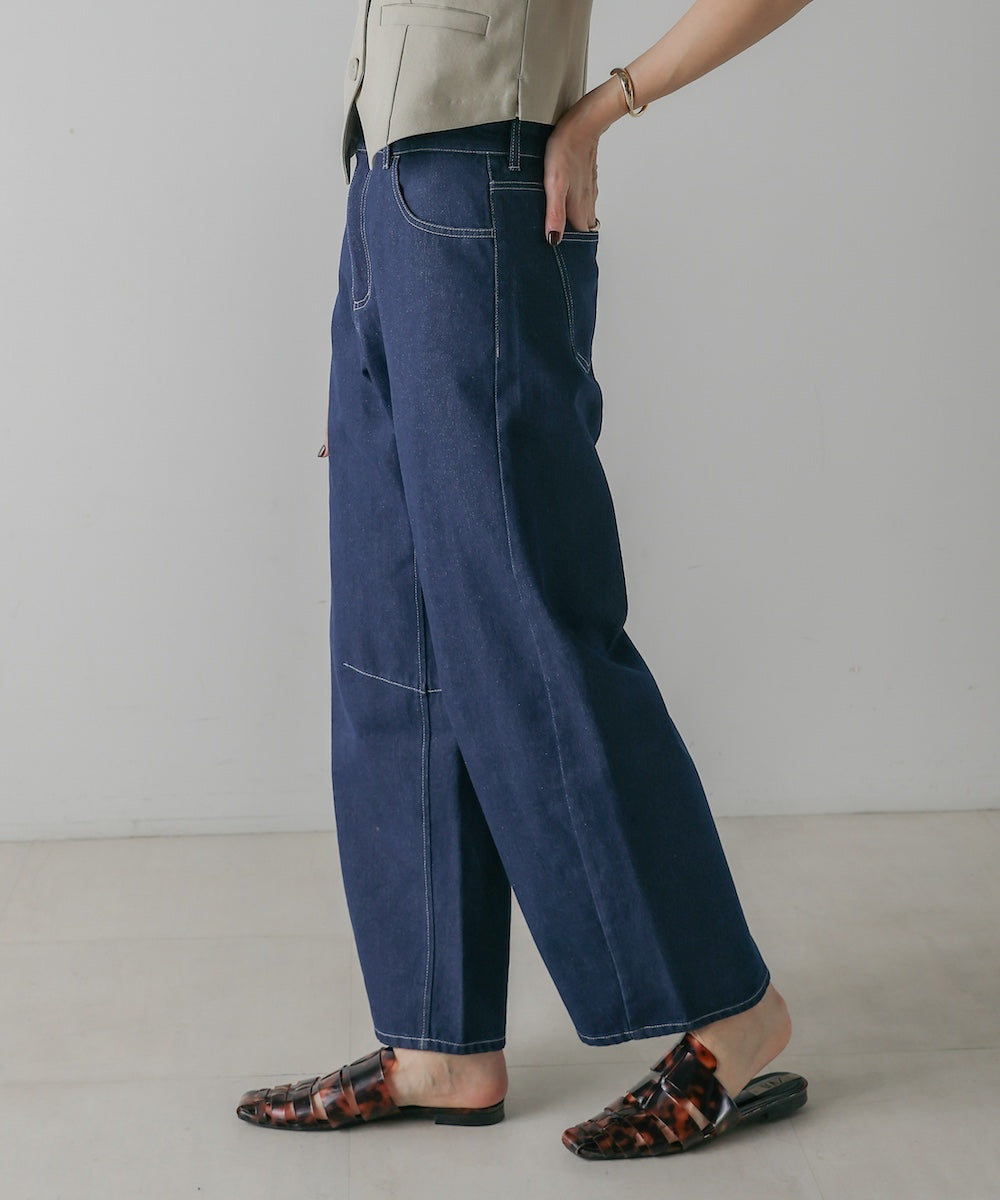 【M・Lサイズ展開】DENIM CURVE PANTS