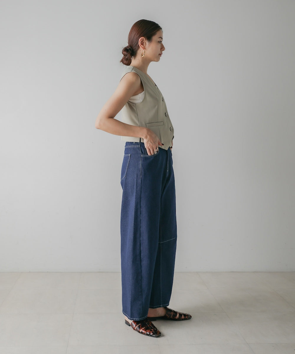 【M・Lサイズ展開】DENIM CURVE PANTS