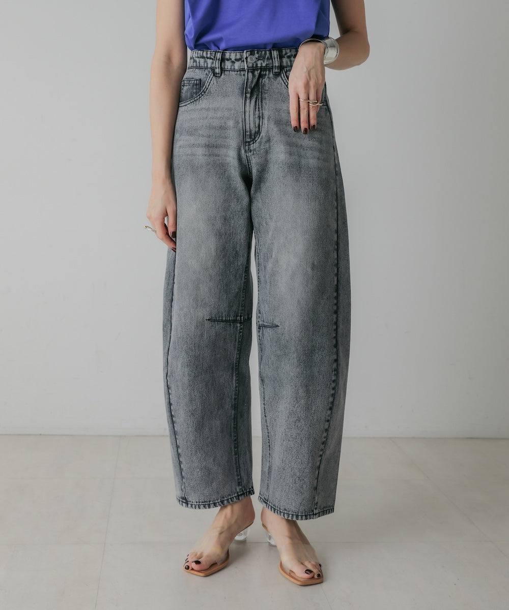 【M・Lサイズ展開】DENIM CURVE PANTS