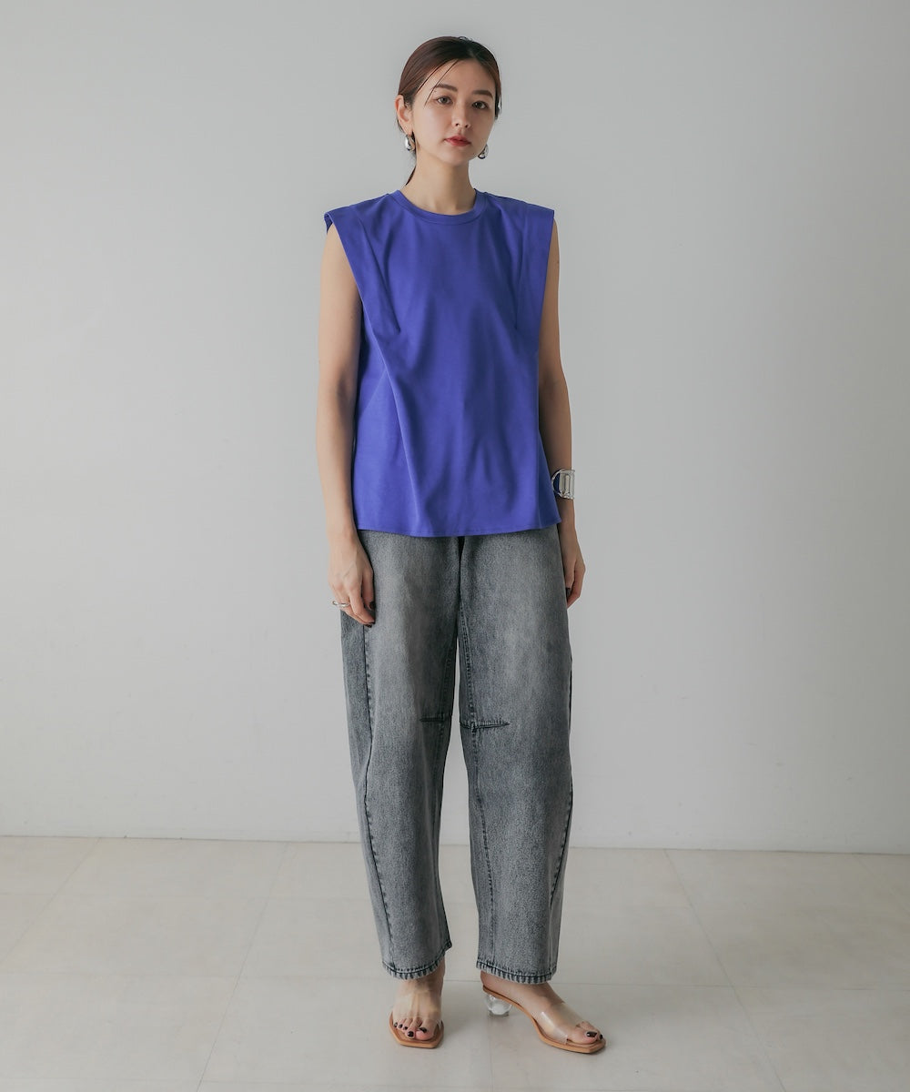 【M・Lサイズ展開】DENIM CURVE PANTS