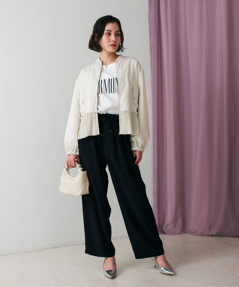 裾プリーツジャケット