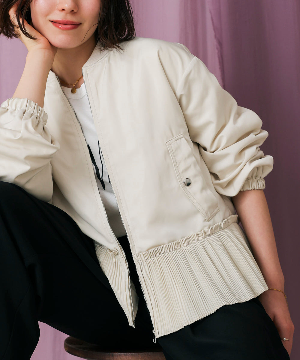 裾プリーツジャケット